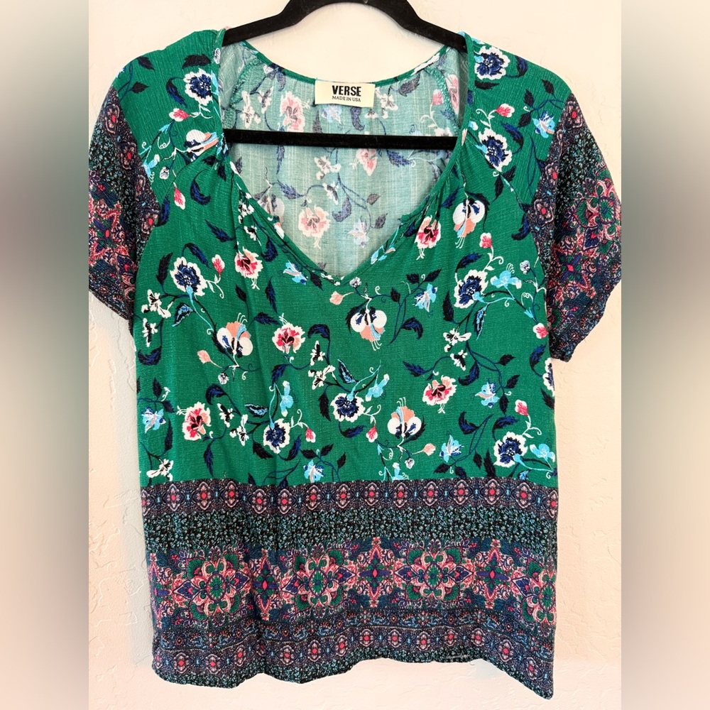 Verse brand blouse is a vintage-style bohemian top